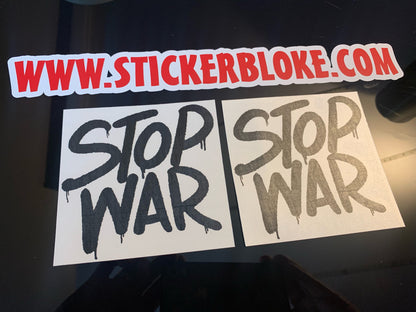 STOP WAR SINGLE STICKER NOT PAIR