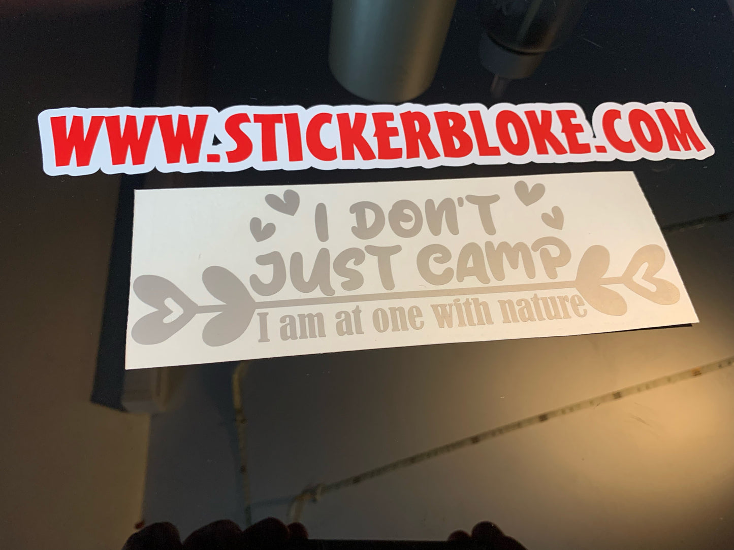 I DONT JUST CAMP I AM AT ONE WITH NATURE STICKER