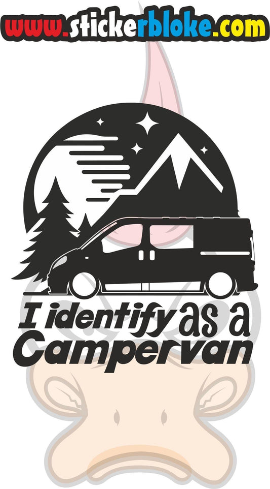 I IDENTIFY AS A CAMPERVAN STICKER TVP