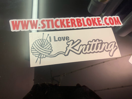 I LOVE KNITTING STICKER