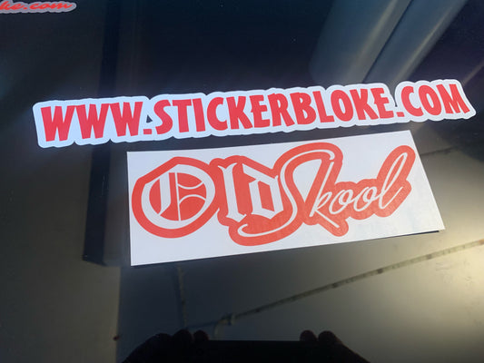 OLD SKOOL SCRIPT STICKER