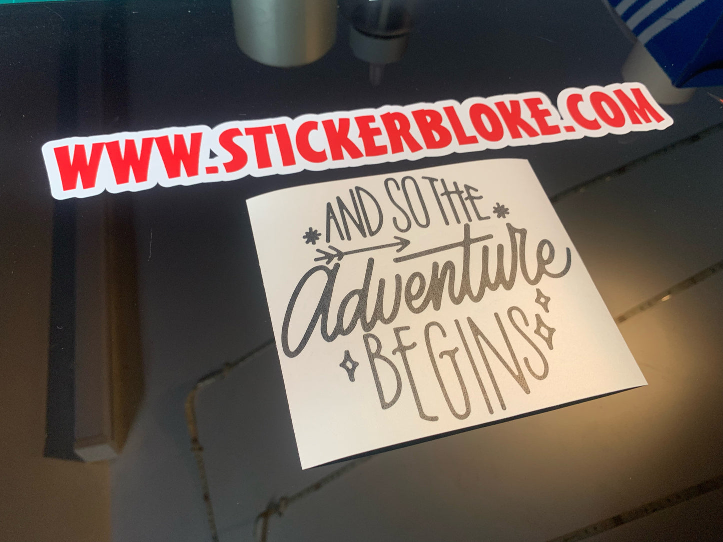 AND SO THE ADVENTURE BEGINS STICKER