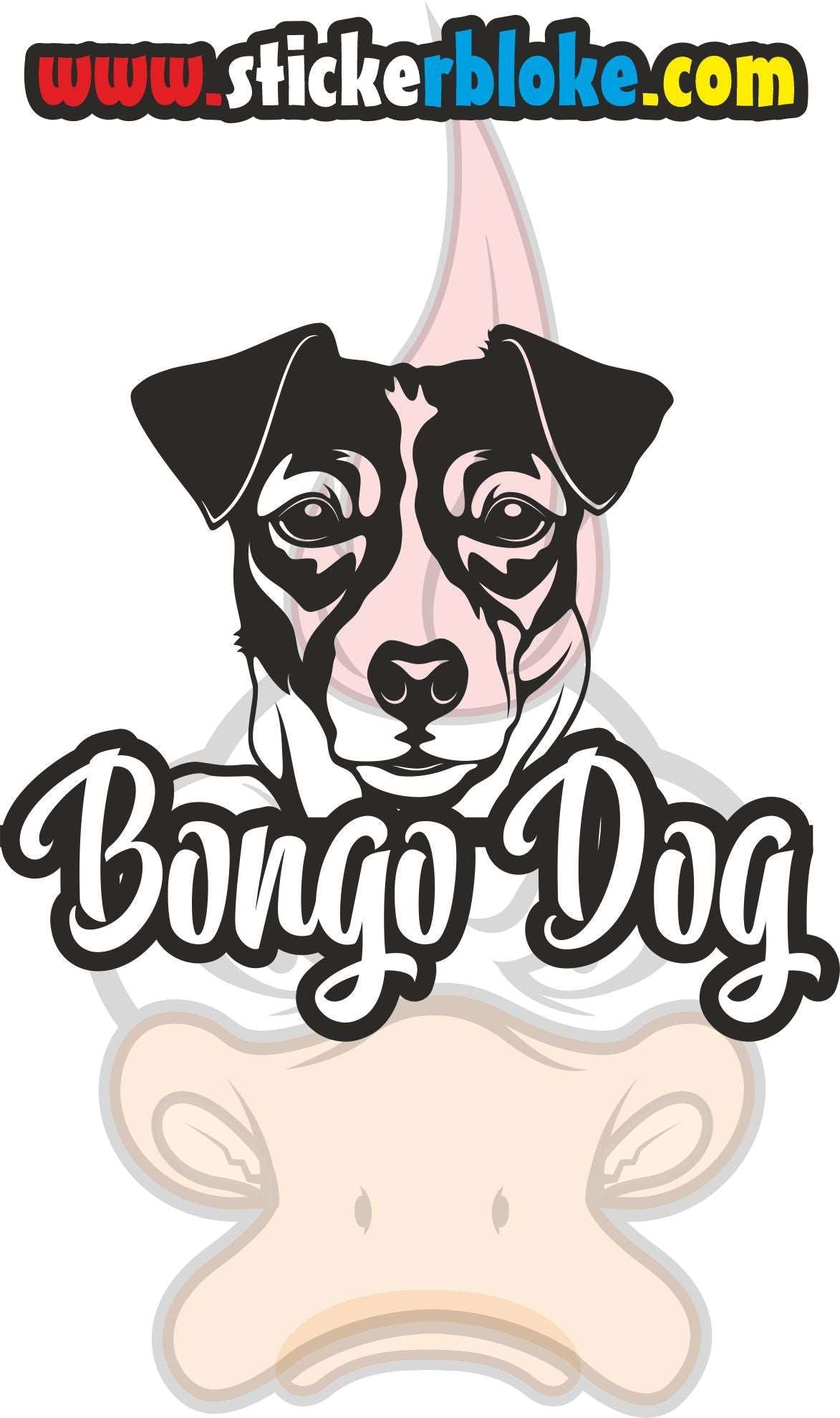 BONGO DOG JACK RUSSELL STICKER