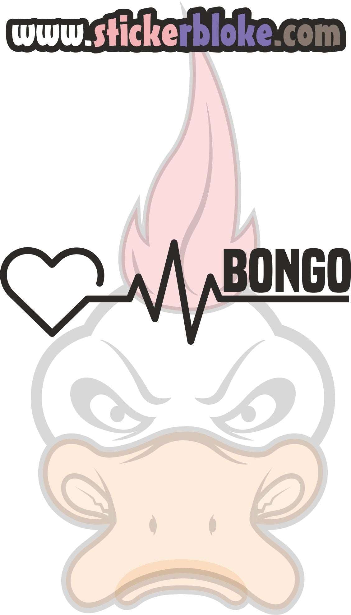 HEART BEAT BONGO FLATLINE STICKER