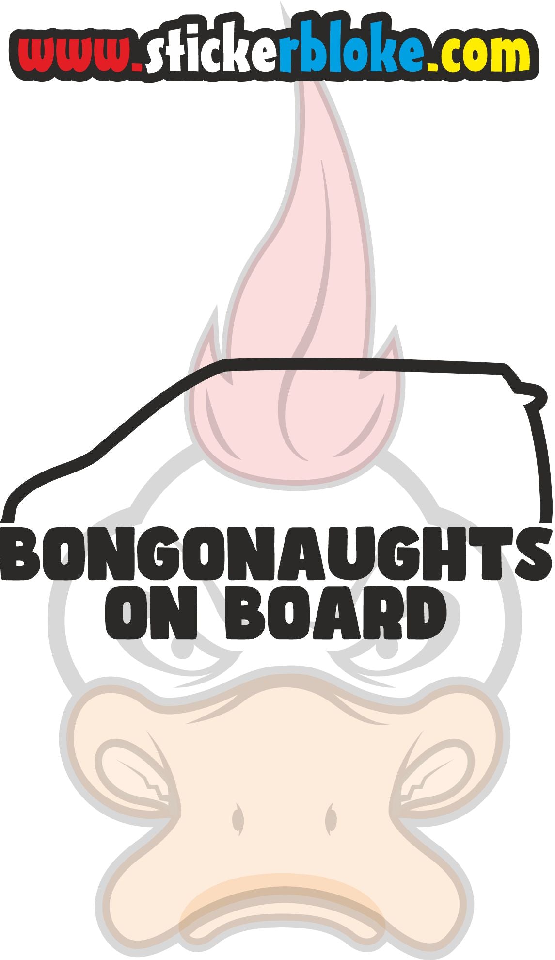 BONGONAUGHTS ON BOARD STICKER