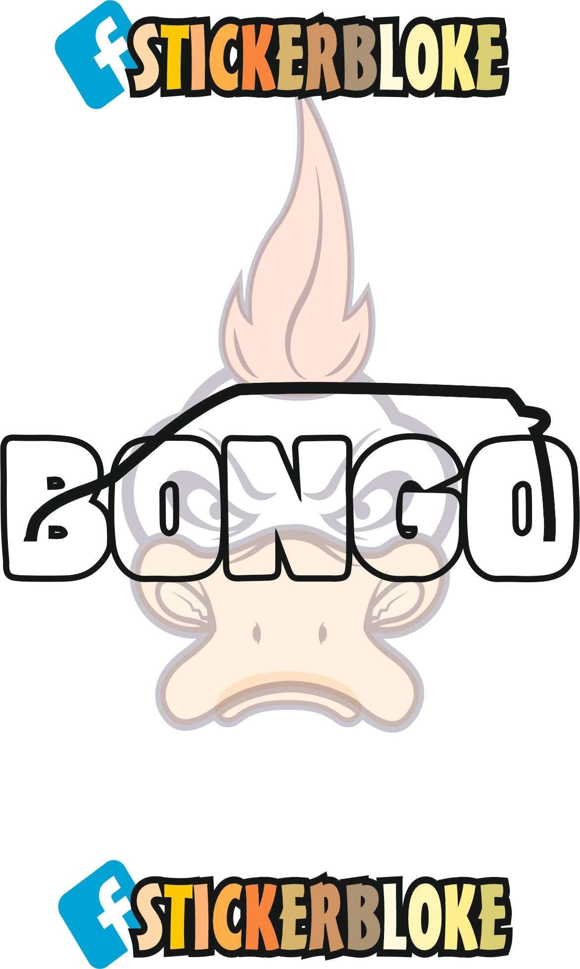 BONGO WORD WITH OUTLINE