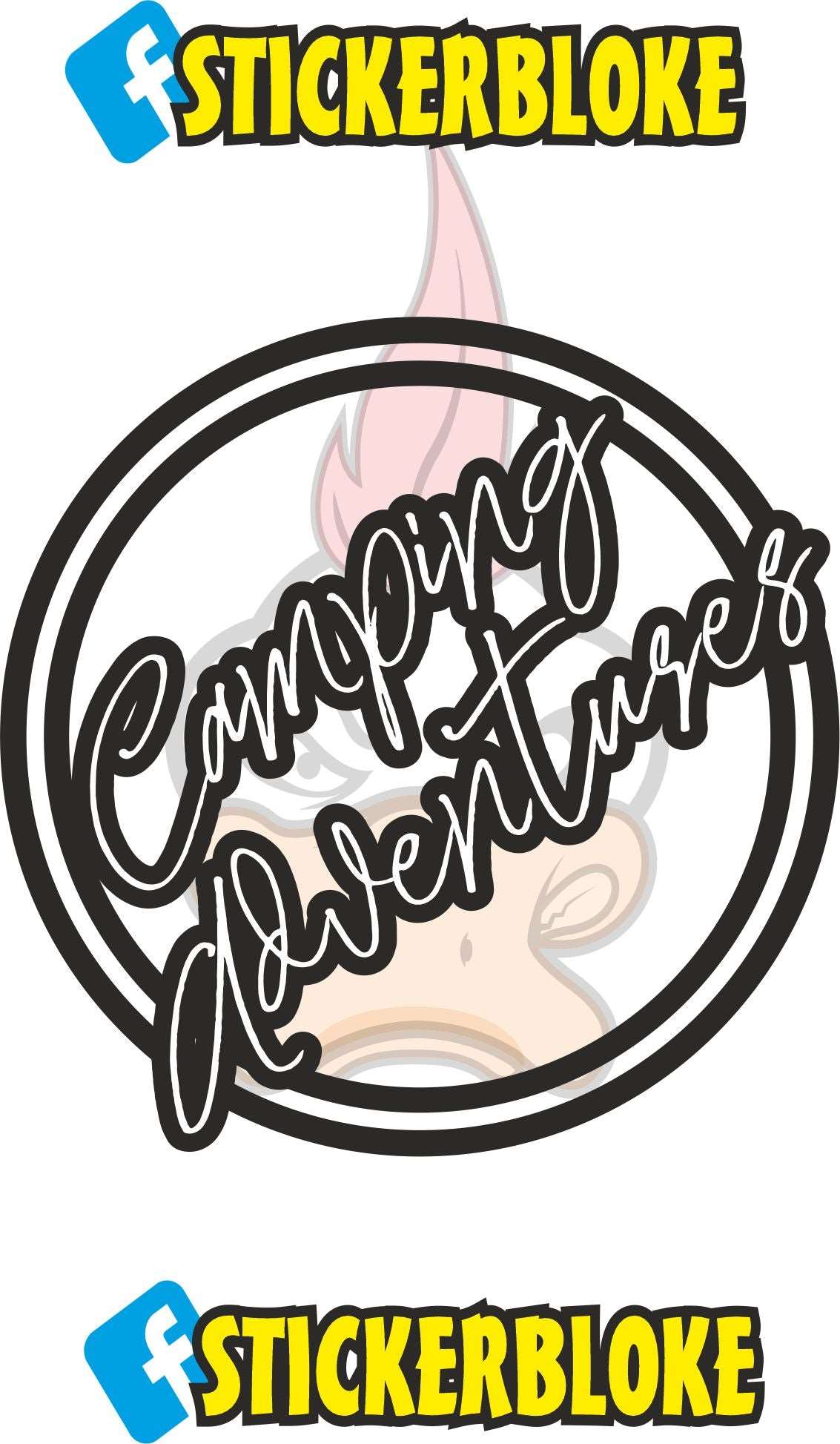 CAMPING ADVENTURES SCRIPT STICKER