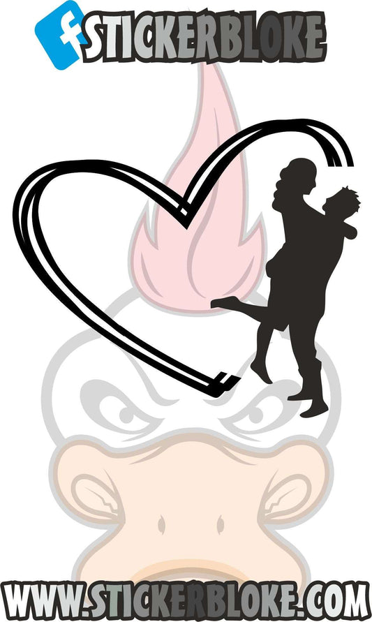 COUPLE IN HEART STICKER