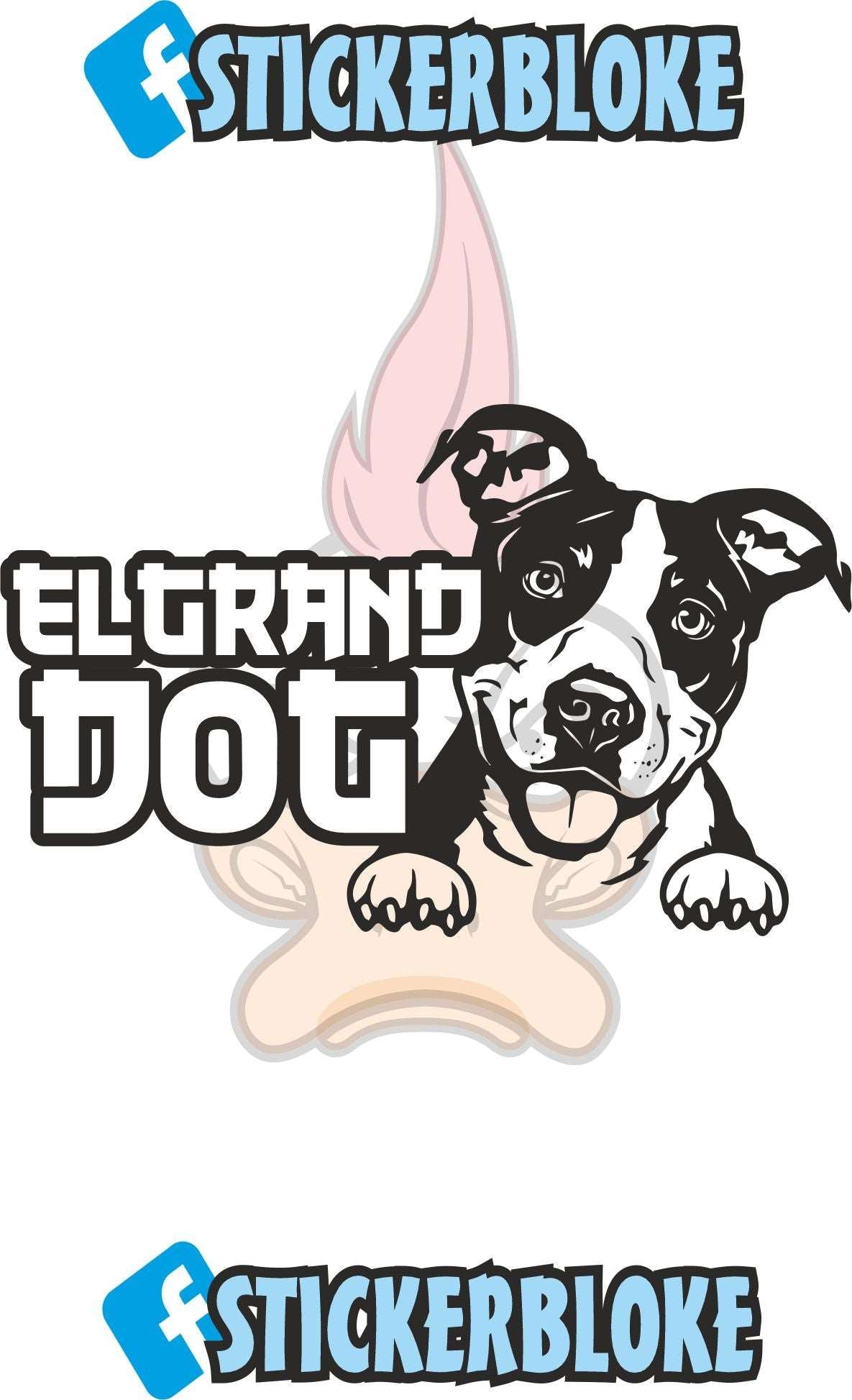 ELGRAND DOG STAFFY STAFFORDSHIRE TERRIER STICKER