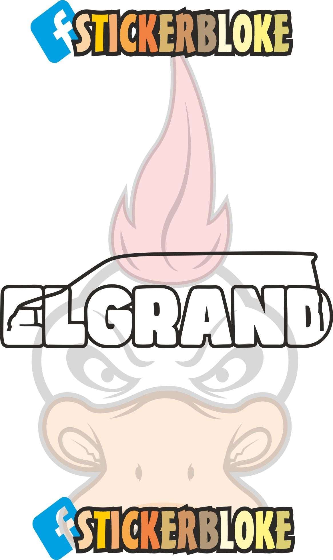 ELGRAND WORD AND OUTLINE STICKER