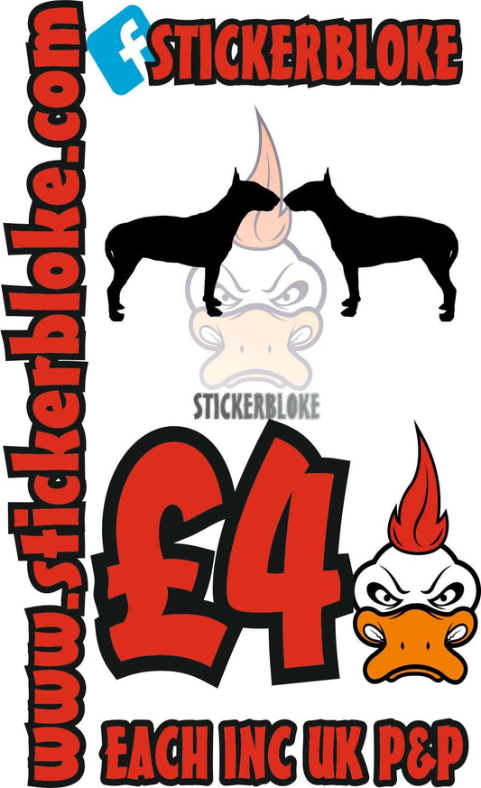 PAIR OF ENGLISH BULL TERRIER STICKER - STICKERBLOKE