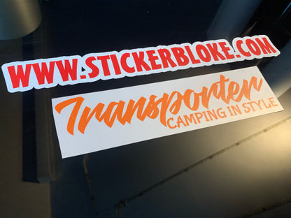 TRANSPORTER CAMPING IN STYLE STICKER