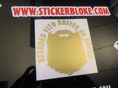 BEARDED VITO DRIVER ON BOARD STICKER