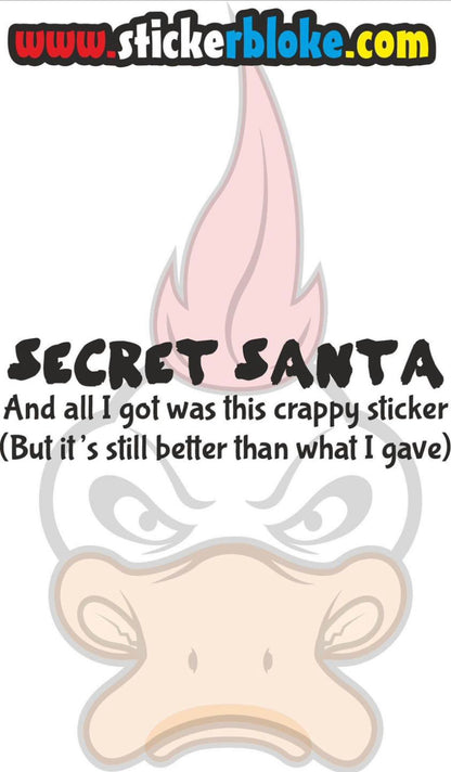 SECRET SANTA JOKE STICKER