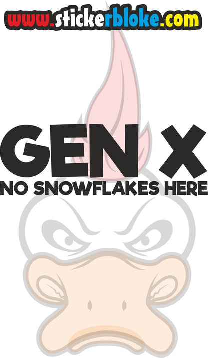 GEN X NO SNOWFLAKES HERE STICKER