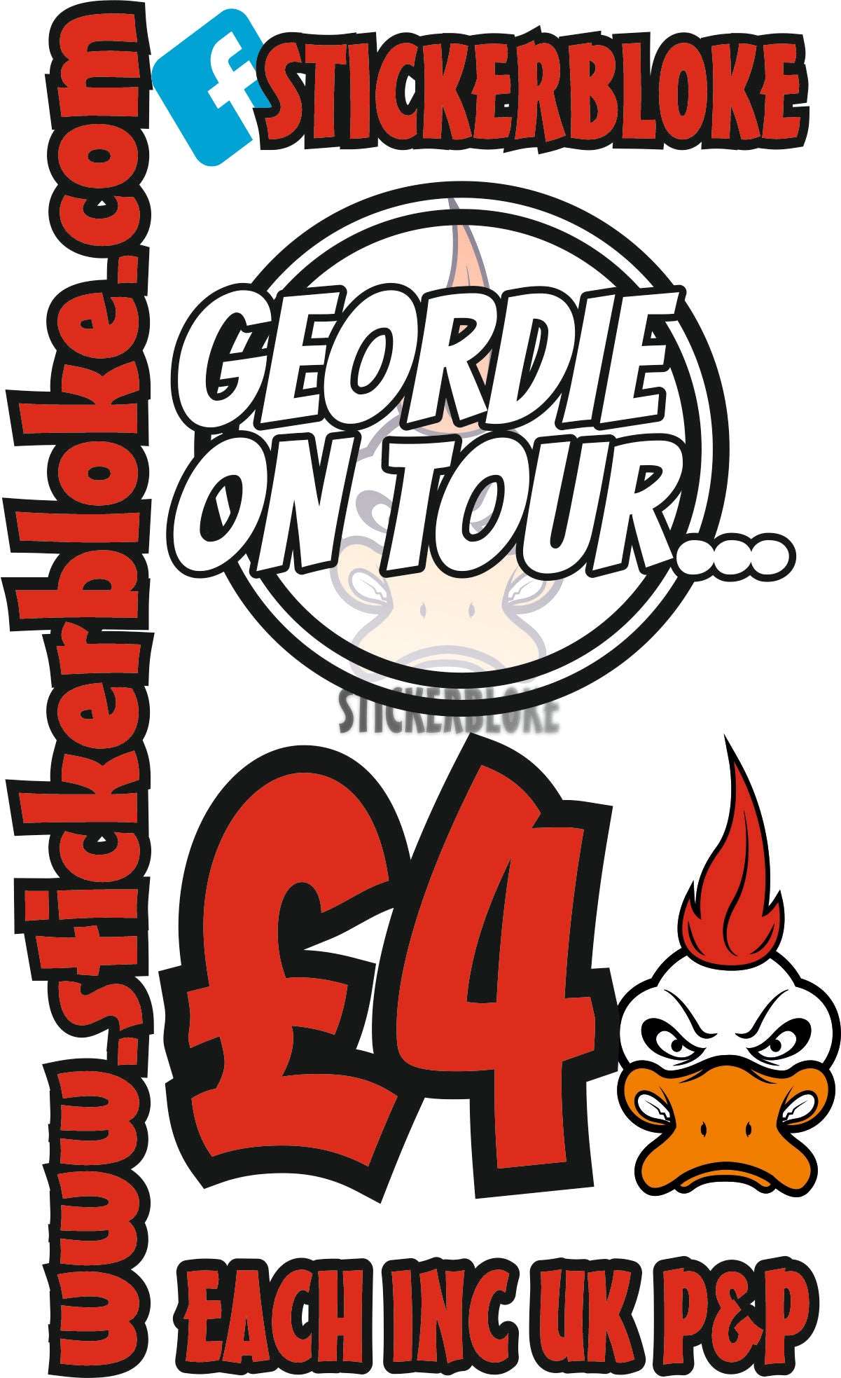 GEORDIE ON TOUR - STICKERBLOKE