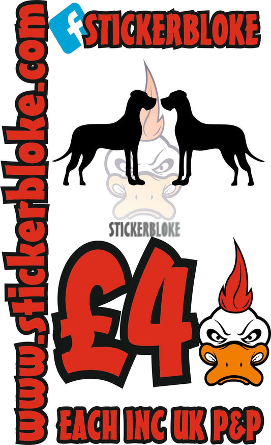 PAIR OF GREAT DANE STICKER - STICKERBLOKE