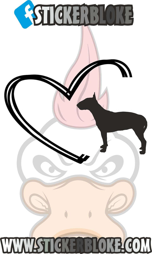 HEART ENGLISH BULL TERRIER STICKER