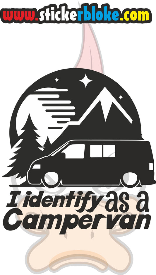 I IDENTIFY AS A CAMPERVAN STICKER T5