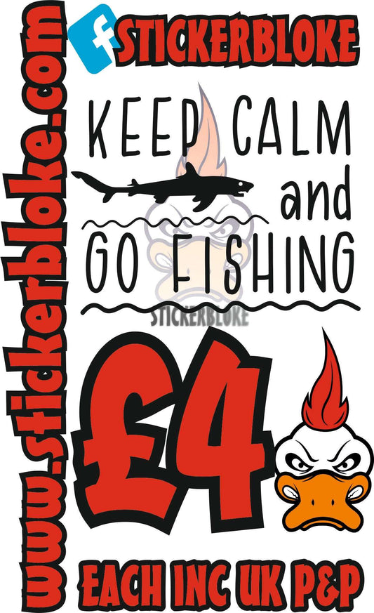 KEEP CALM AND GO FISHING - STICKERBLOKE