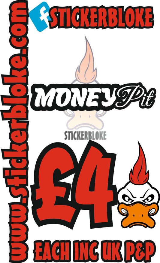 MONEY PIT - STICKERBLOKE