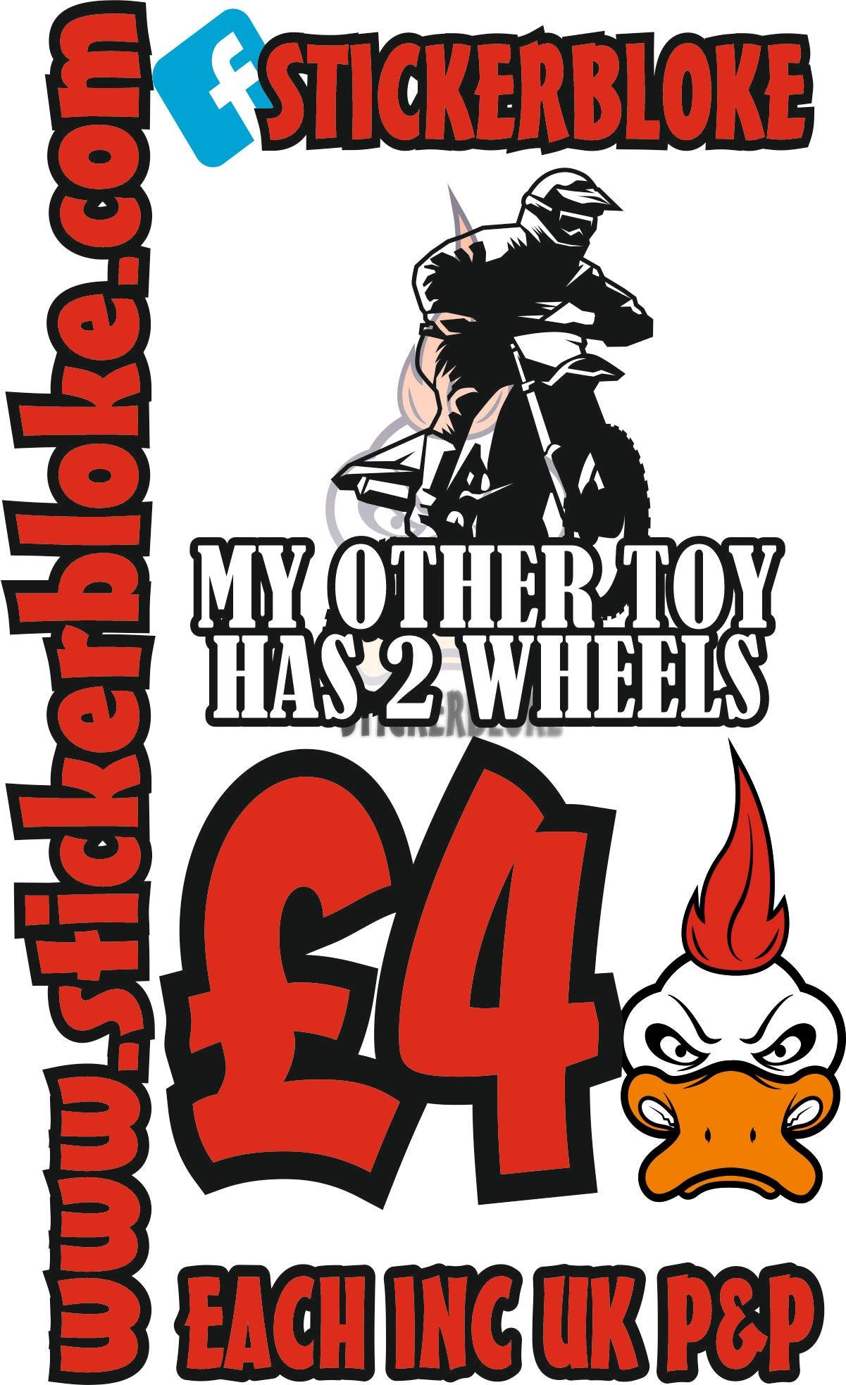 MY OTHER TOY HAS 2 WHEELS MOTORCROSS - STICKERBLOKE