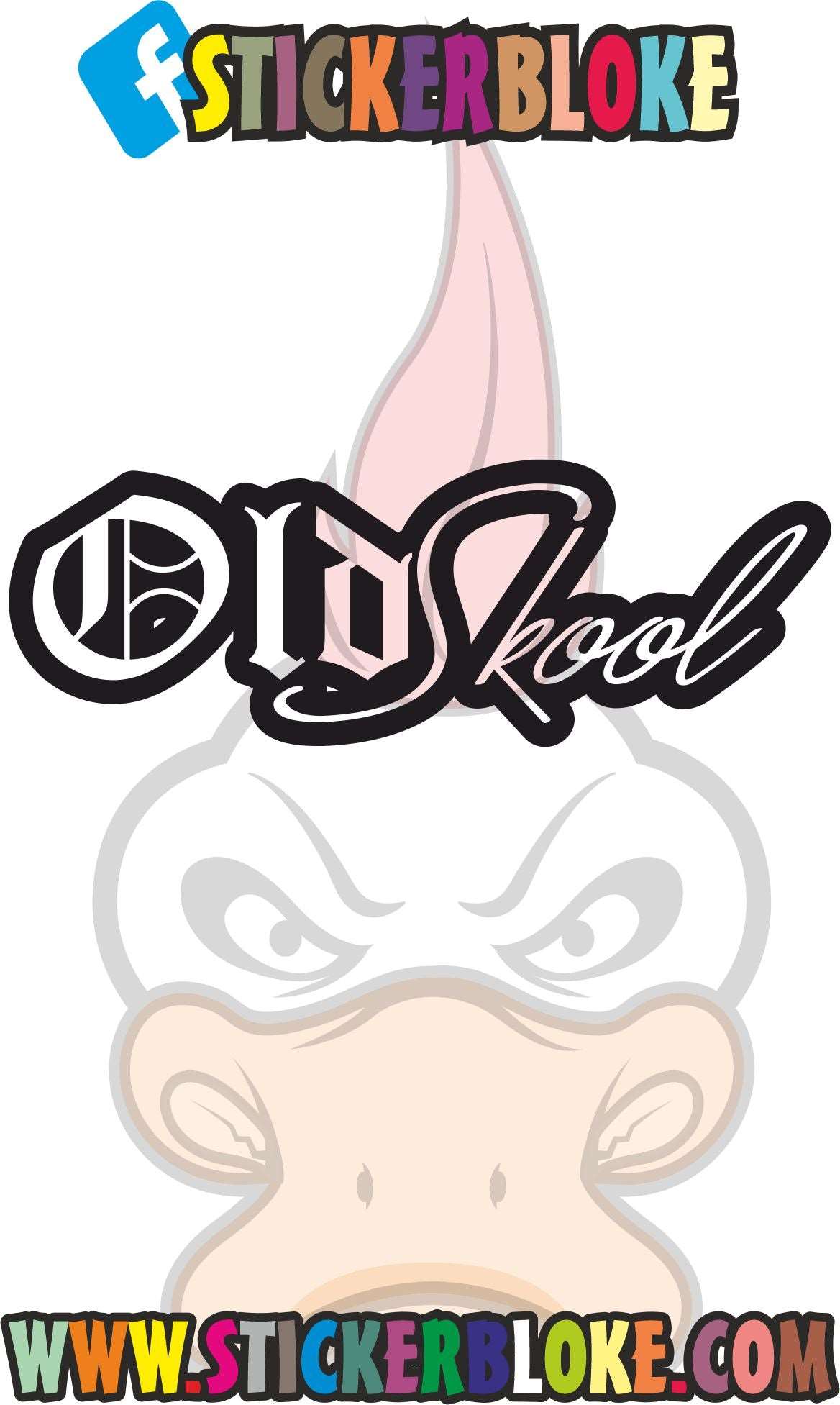 OLD SKOOL SCRIPT STICKER