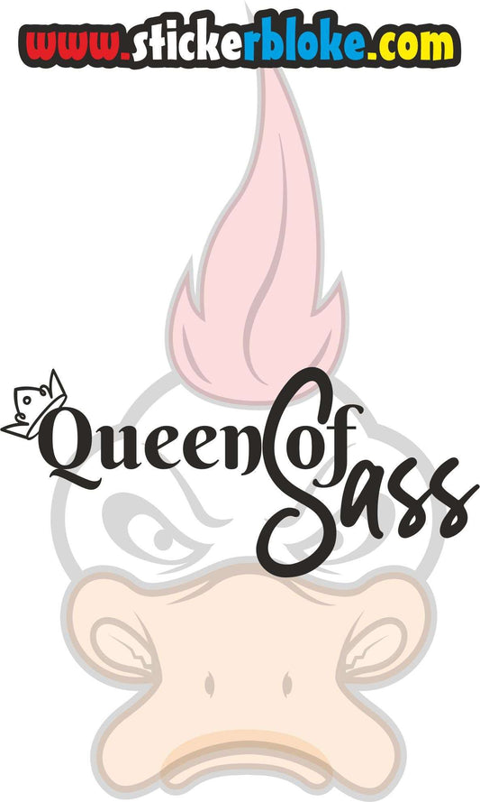 QUEEN OF SASS STICKER