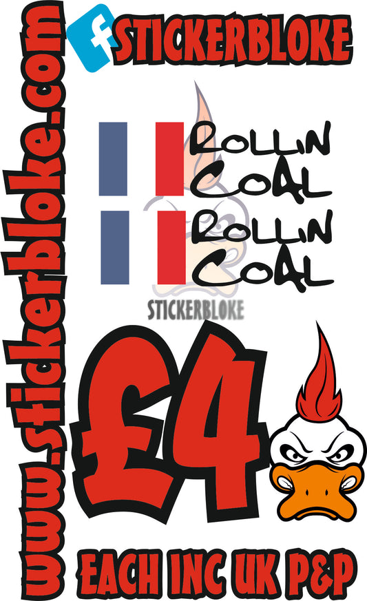 ROLLIN COAL FRENCH COLOURS - STICKERBLOKE