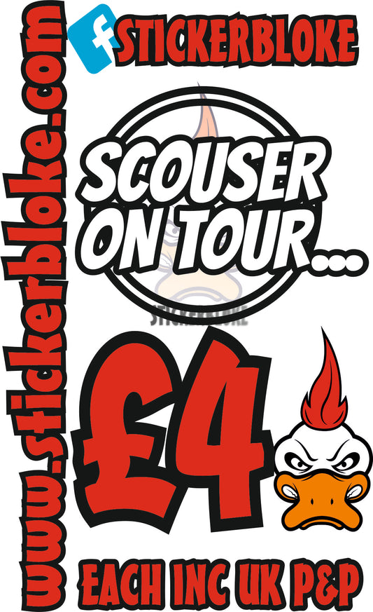 SCOUSER ON TOUR - STICKERBLOKE