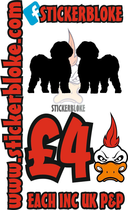 PAIR OF SHIH TZU STICKER - STICKERBLOKE