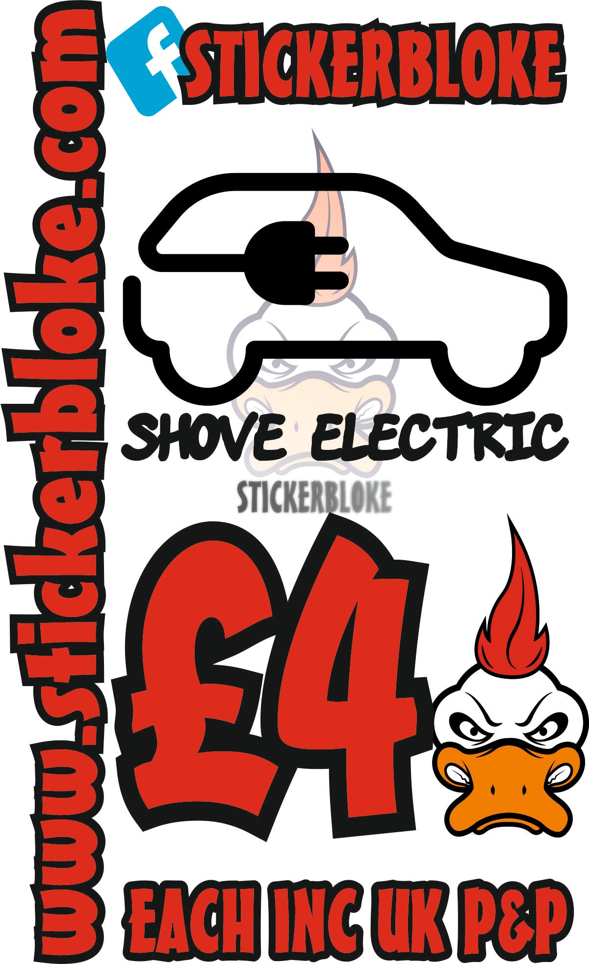 SHOVE ELECTRIC - STICKERBLOKE