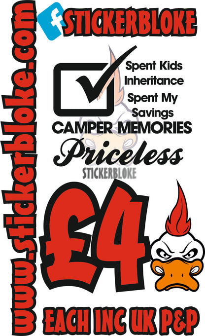 SPENT KIDS INHERITANCE CAMPER STICKER