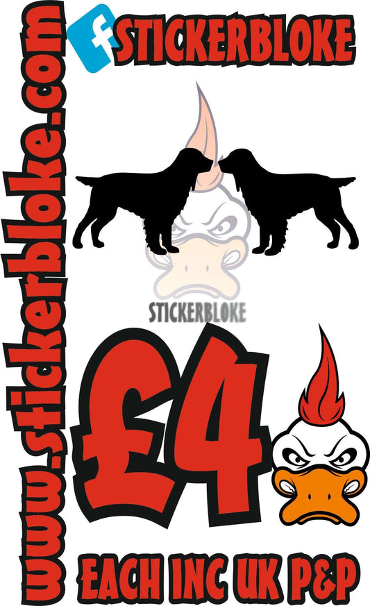 PAIR OF SPRINGER SPANIEL STICKER - STICKERBLOKE