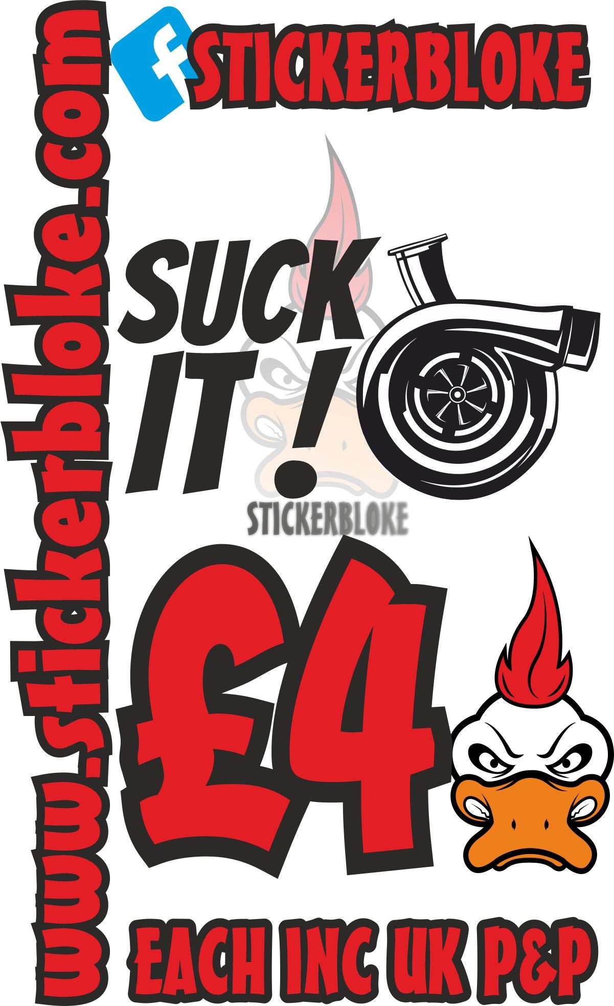 SUCK IT WITH TURBO STICKER