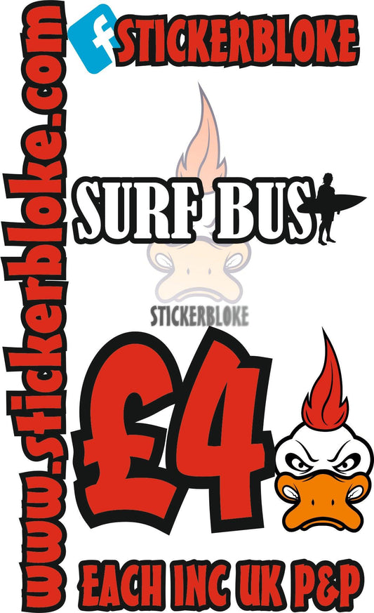 SURFBUS STAND UP MAN SURFER - STICKERBLOKE