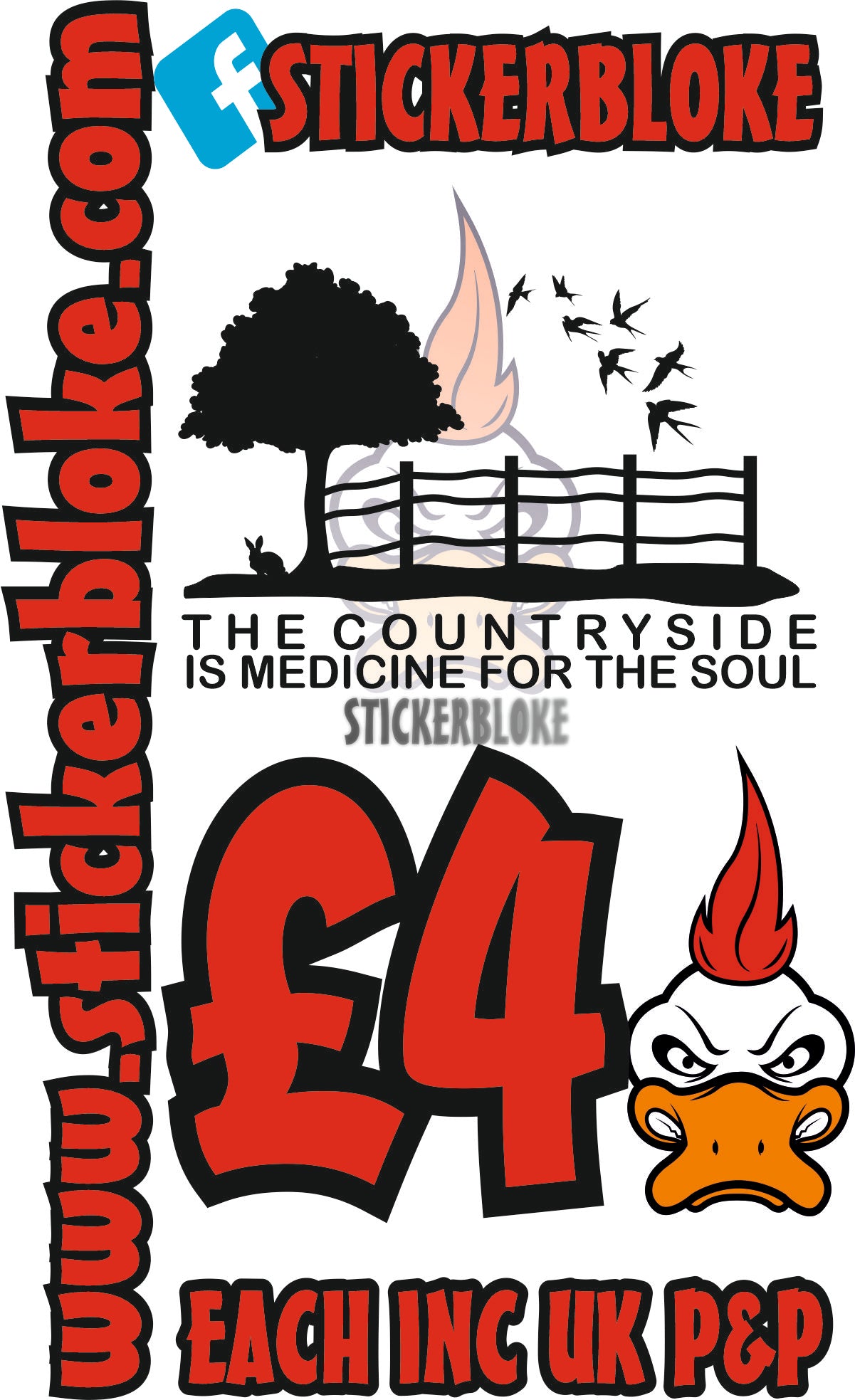 THE COUNTRYSIDE IS MEDICINE FOR THE SOUL - STICKERBLOKE