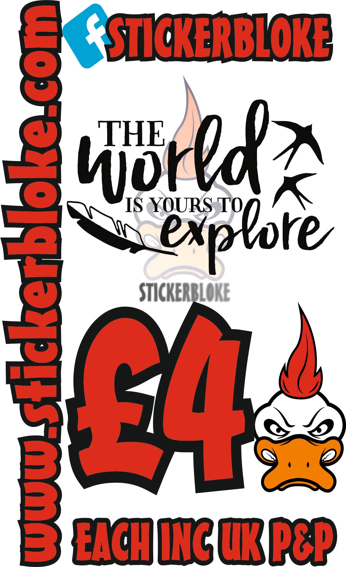THE WORLD IS YOURS TO EXPLORE STICKER - STICKERBLOKE