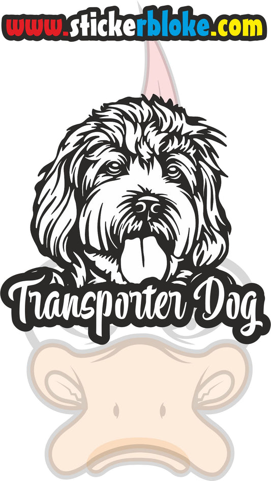 TRANSPORTER DOG COCKAPOO STICKER