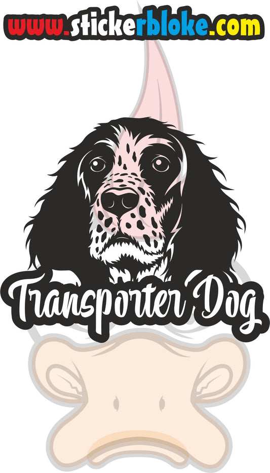 TRANSPORTER DOG SPANIEL STICKER