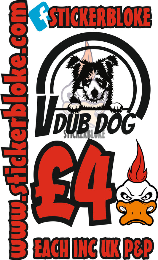 VDUB DOG BORDER COLLIE SHEEPDOG - STICKERBLOKE