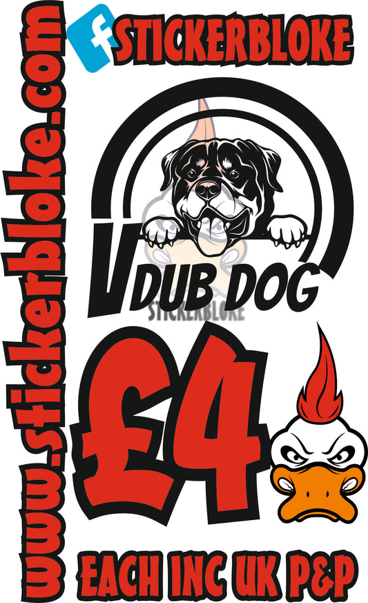 VDUB DOG ROTTWEILER - STICKERBLOKE