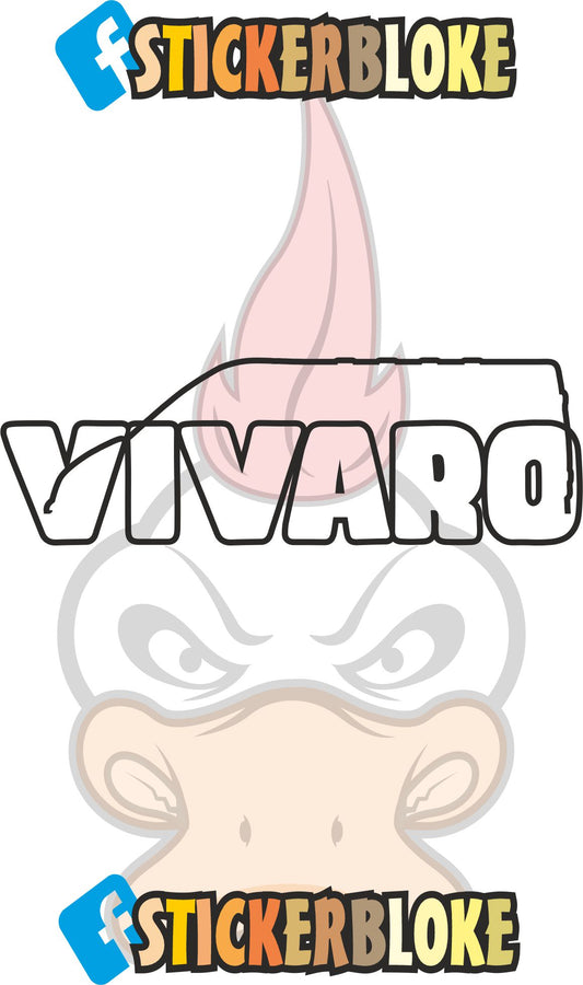 VIVARO WORD WITH OUTLINE STICKER