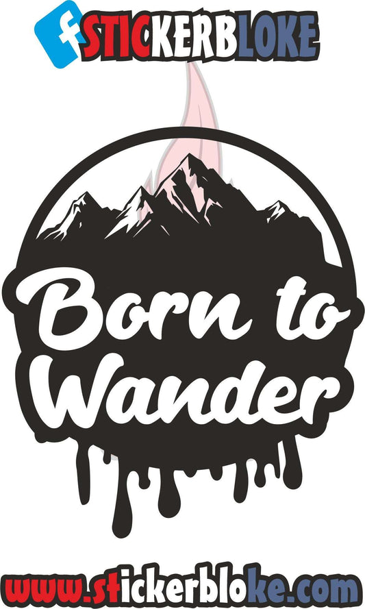 BORN TO WANDER STICKER DECAL CIRCLE STICKER