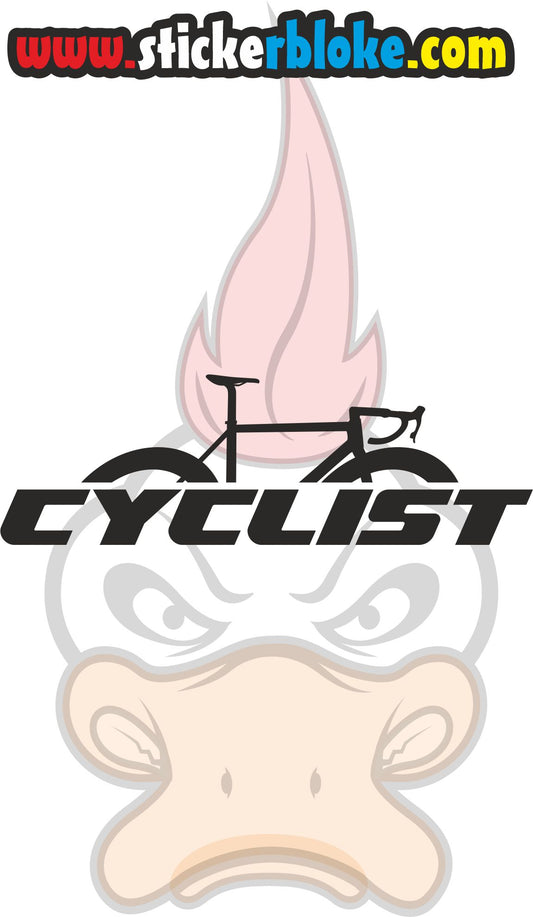 CYCLIST WORD STICKER