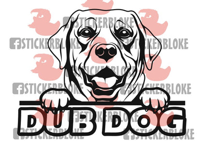 DUB DOG LABRADOR - STICKERBLOKE