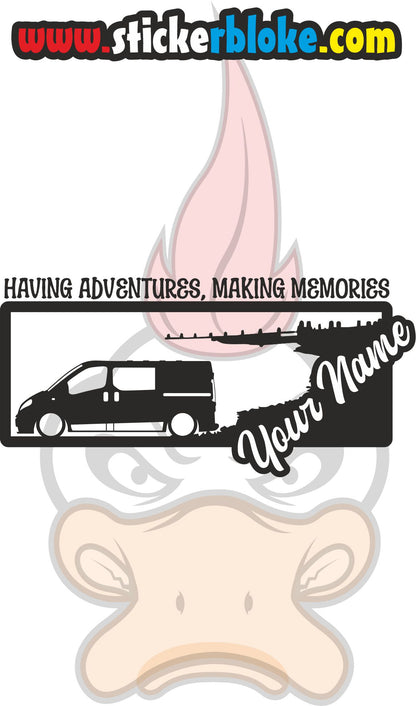 HAVING ADVENTURES MAKING MEMORIES TVP PERSONALISED WITH YOUR NAME