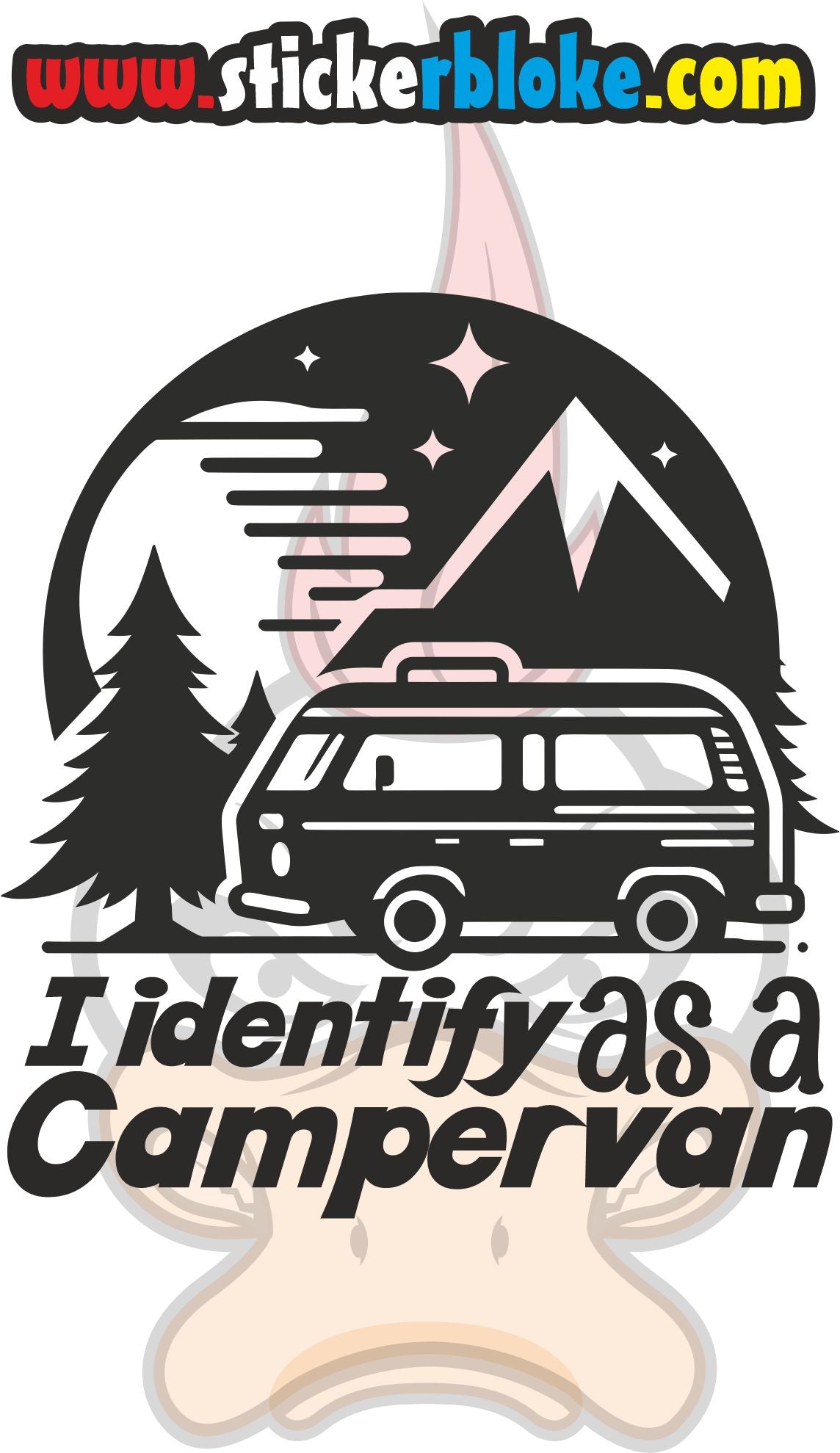 I IDENTIFY AS A CAMPERVAN STICKER