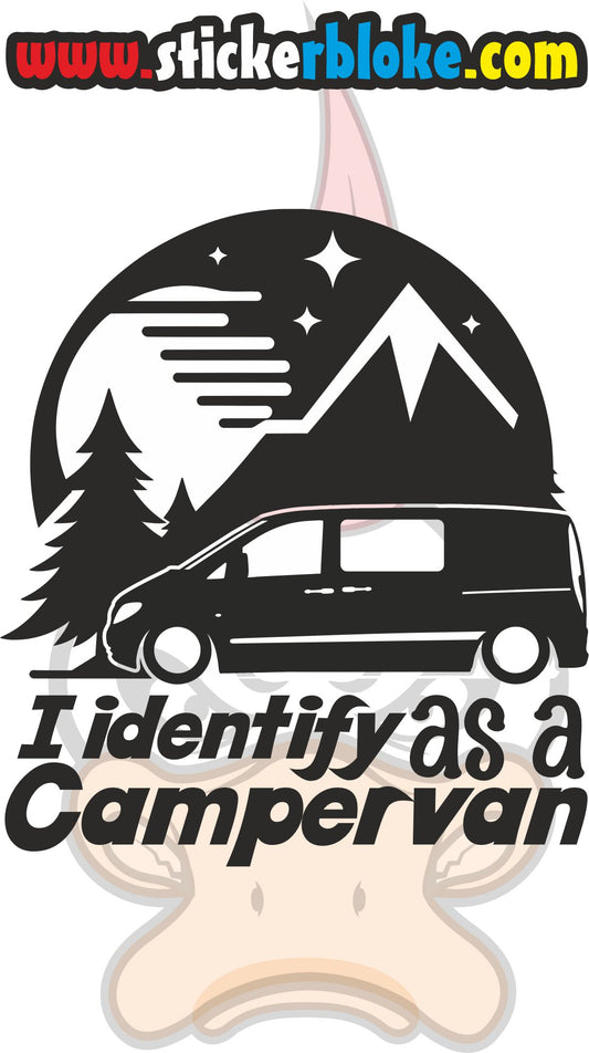 I IDENTIFY AS A CAMPERVAN STICKER VITO