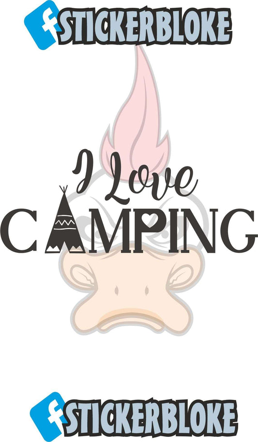 I LOVE CAMPING STICKER